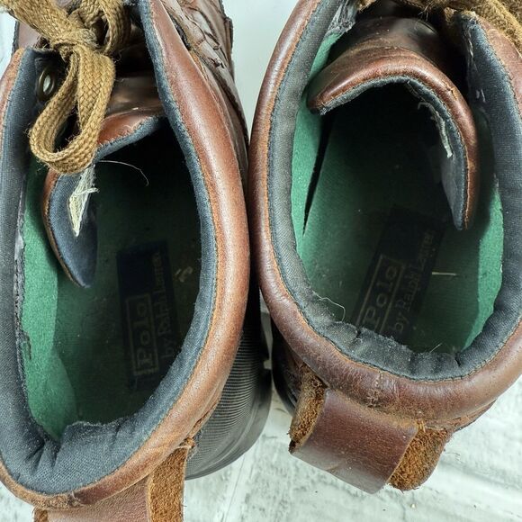 Polo Ralph Lauren Men's Size 10.5 Dover III Brown Leather Buckle Duck Boots - Picture 7 of 9